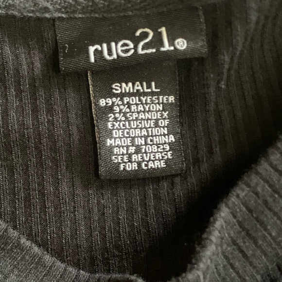 Rue 21 black ribbed knit dress - Picture 6 of 7